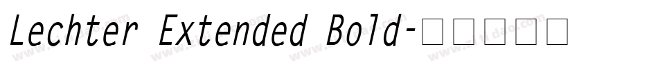Lechter Extended Bold字体转换